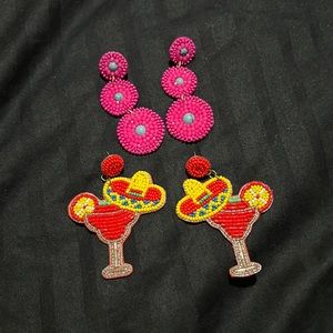 Felt back earrings